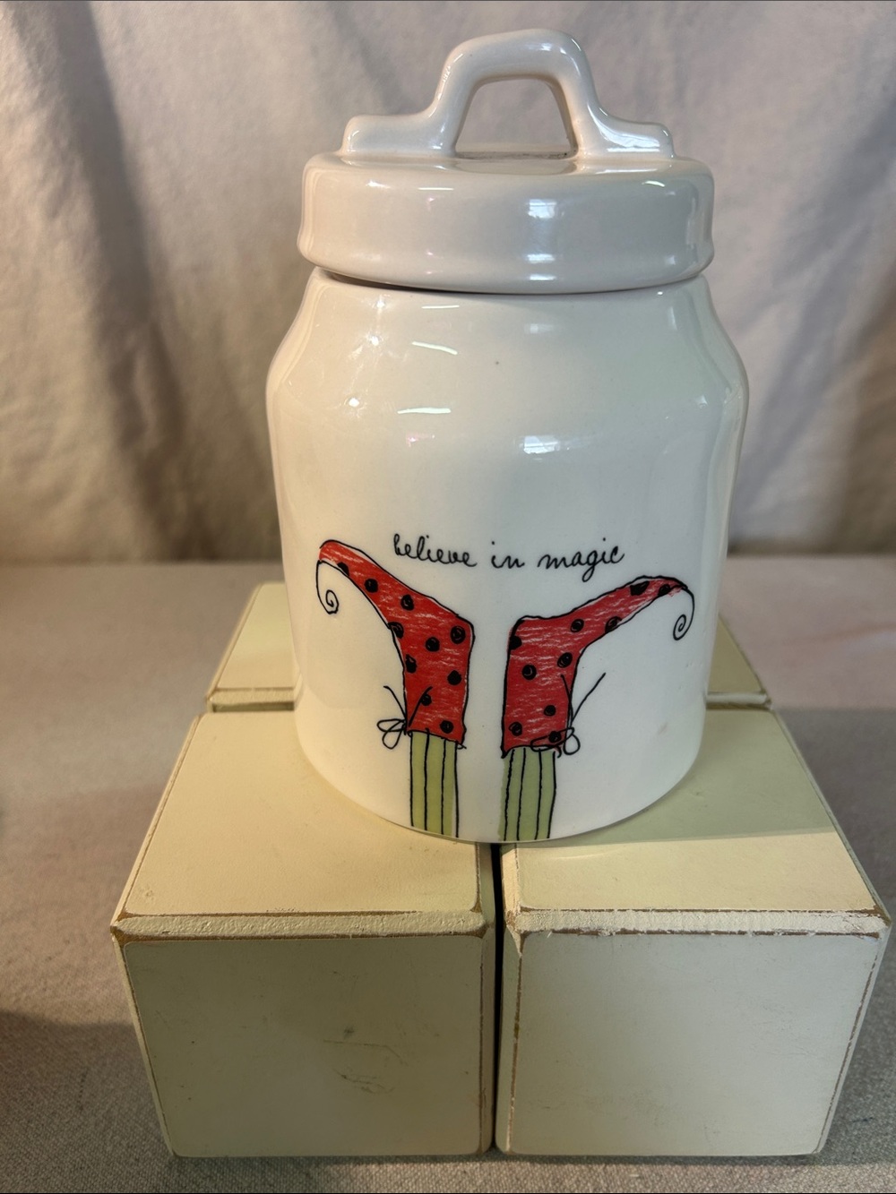 Rae Dunn Cream Ceramic Bowl with Black Lettering